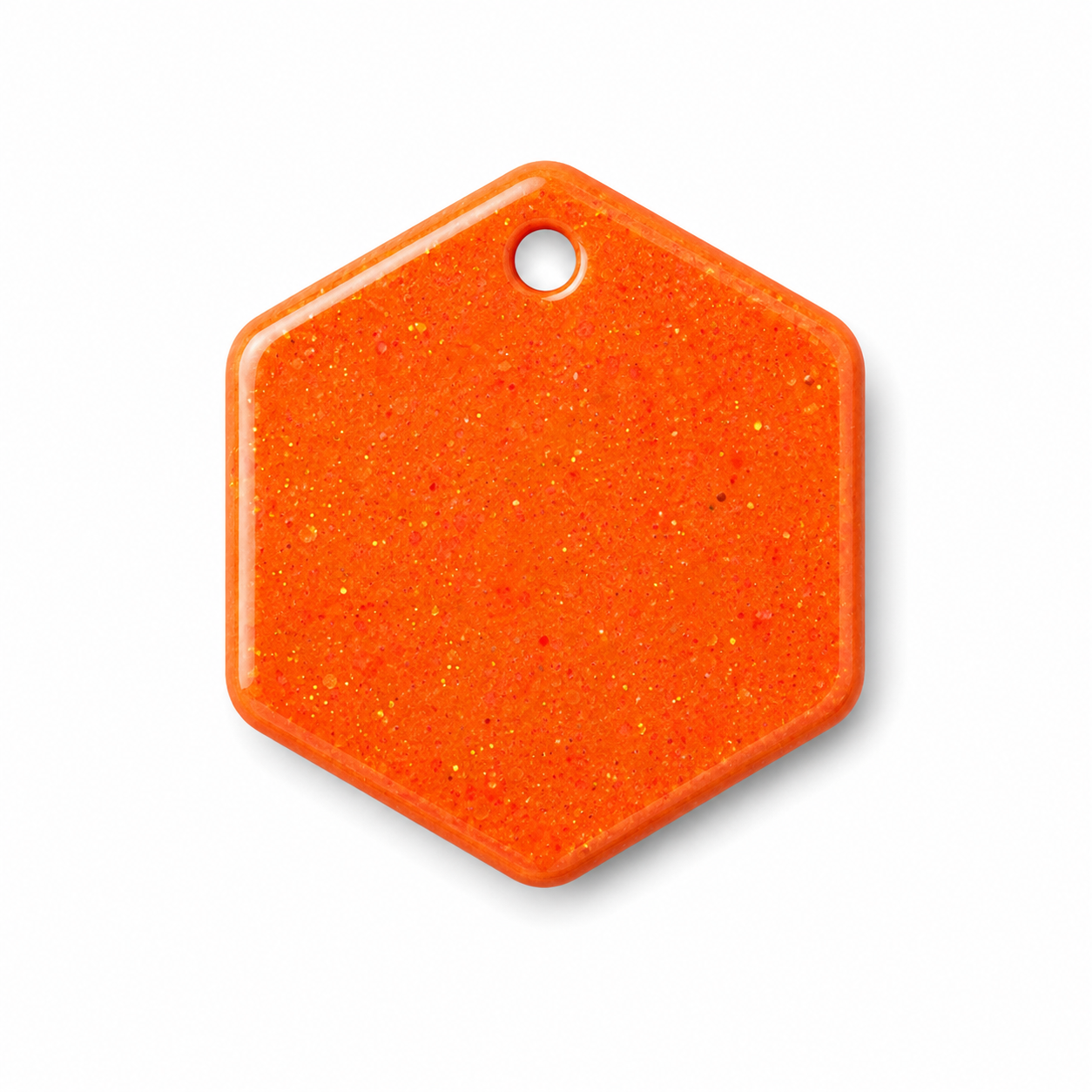 Hondentag WK oranje fel glitter Hexagon