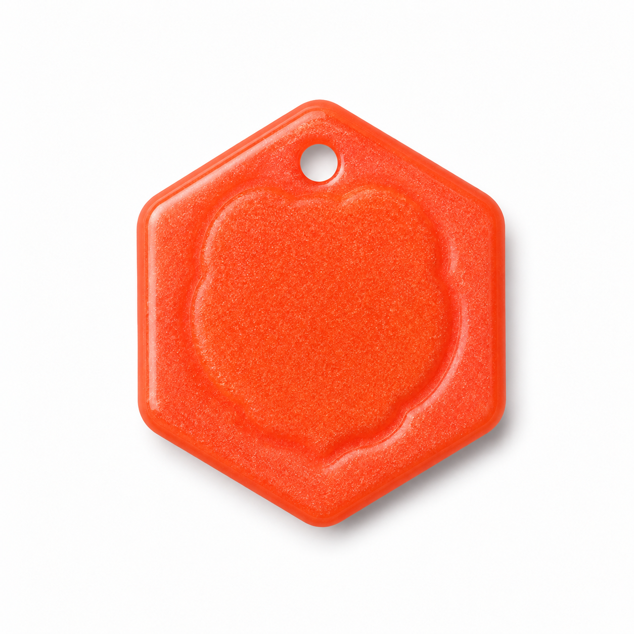 Hondentag WK oranje metallic Hexagon
