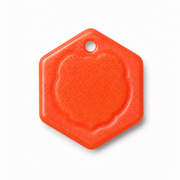 Hondentag WK oranje metallic Hexagon