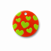 Hondentag WK oranje met groene hartjes
