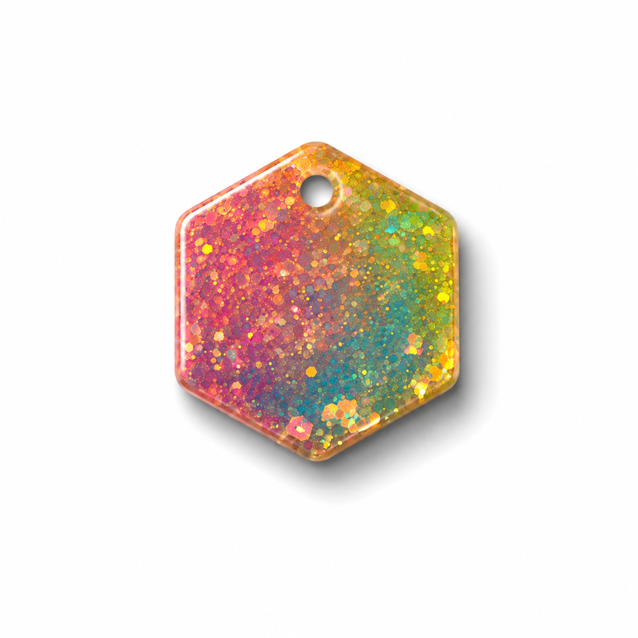 Hondentag glitters carnaval Hexagon