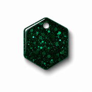Hondentag groen glitters Hexagon