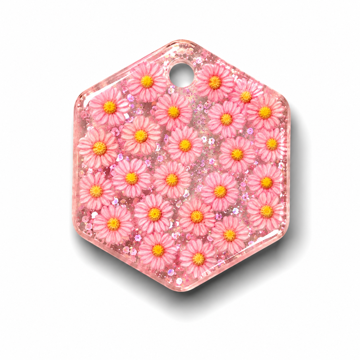 Hondentag bloemen Hexagon