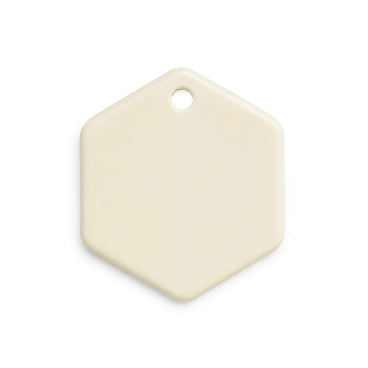 Hondentag wit Hexagon