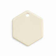 Hondentag wit Hexagon