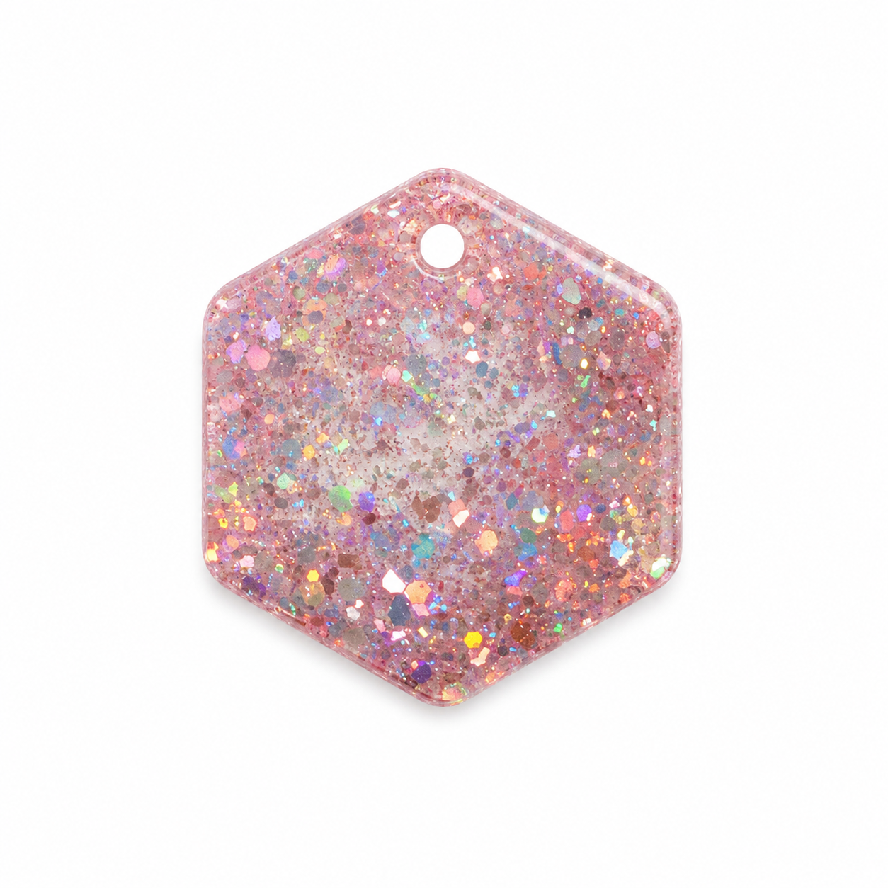 Hondentag roze Hexagon