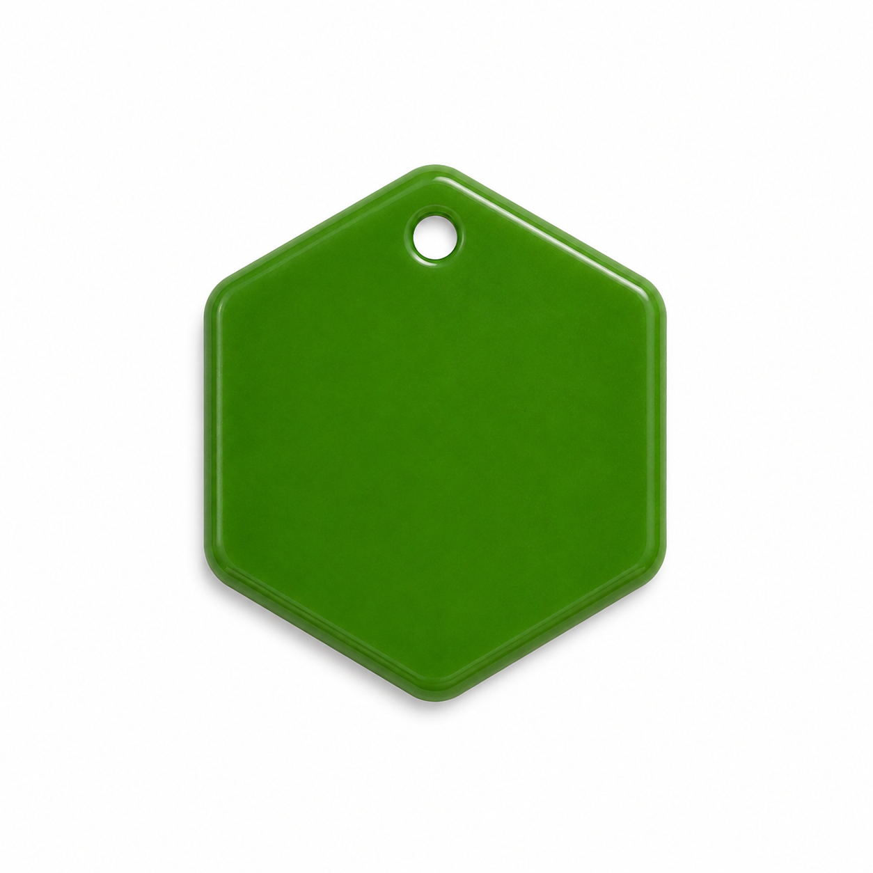 Hondentag Metellic groen Hexagon