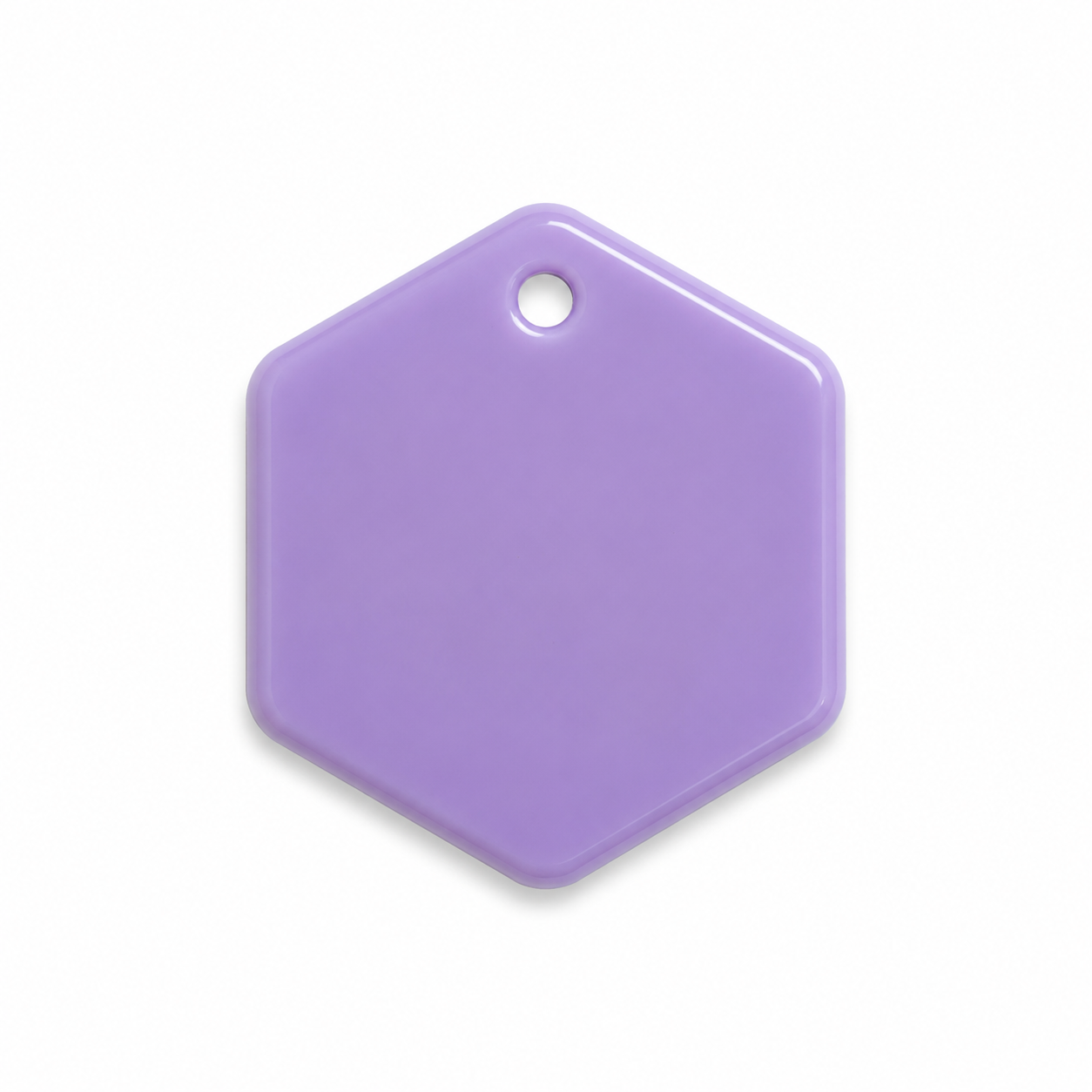 Hondentag paars Hexagon