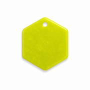 Hondentag Metallic geel Hexagon