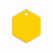 Hondentag geel Hexagon
