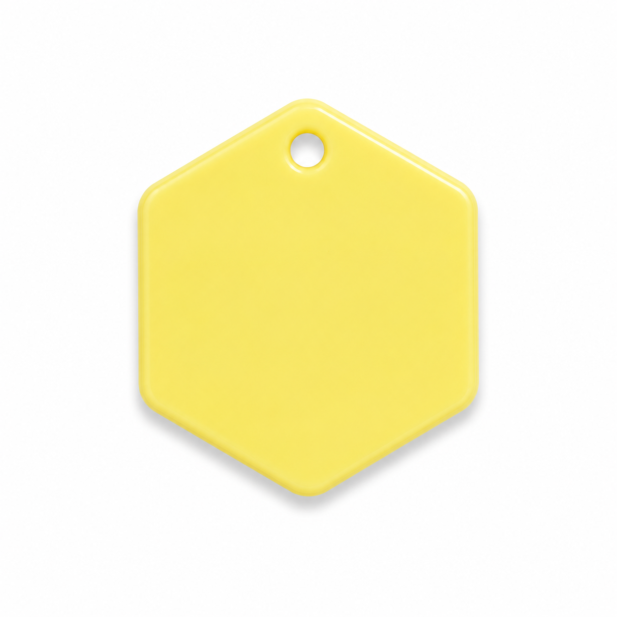 Hondentag geel Hexagon