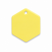 Hondentag geel Hexagon