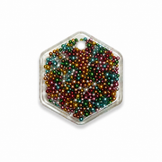 Hondentag confetti metallic Hexagon