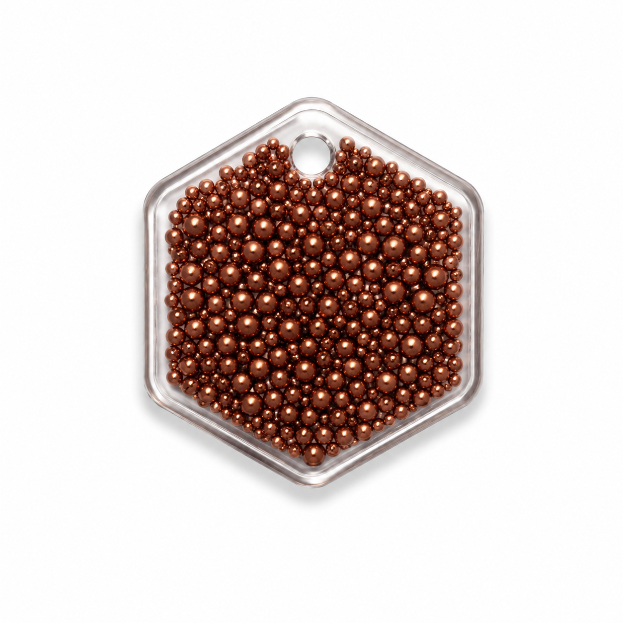 Hondentag confetti metallic bruin Hexagon