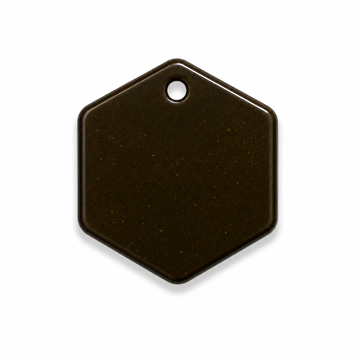 Hondentag bruin metallic Hexagon