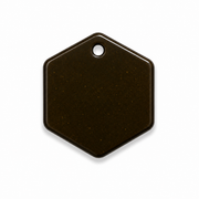 Hondentag bruin metallic Hexagon