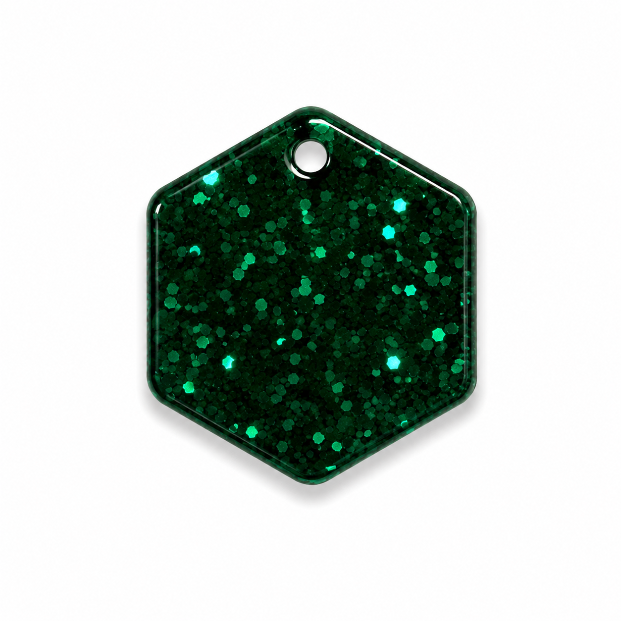 Hondentag groen Hexagon