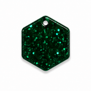 Hondentag groen Hexagon
