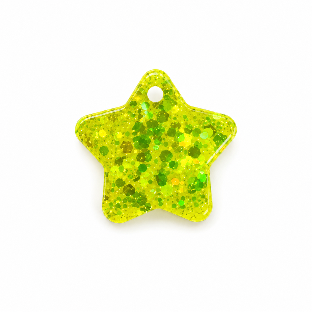 Hondentag Neon geel Ster