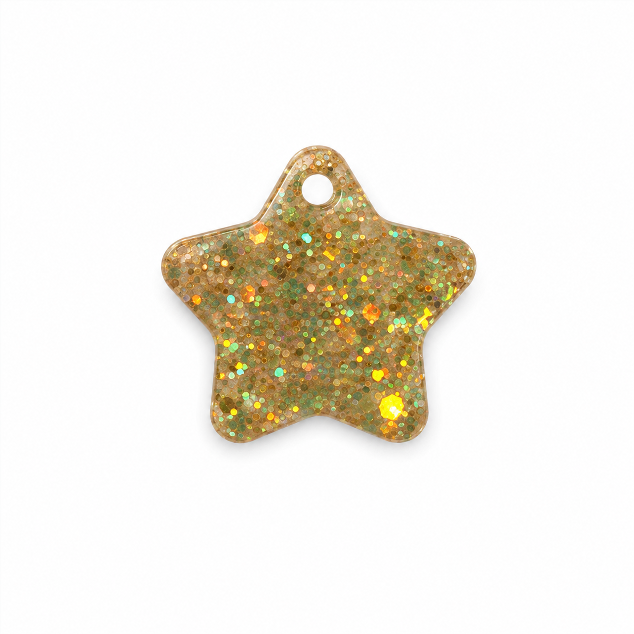 Hondentag goud glitter Ster
