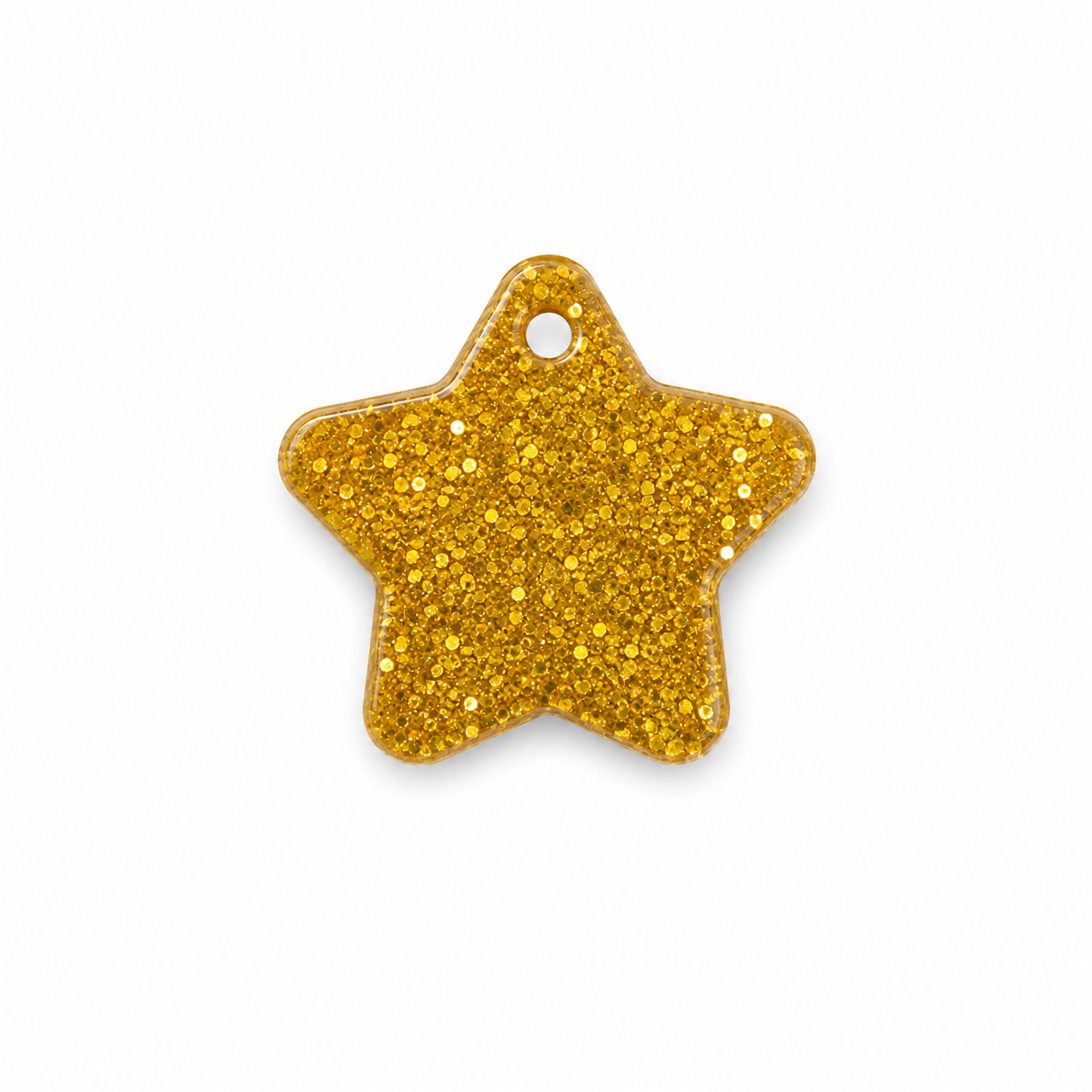 Hondentag goud glitter Ster