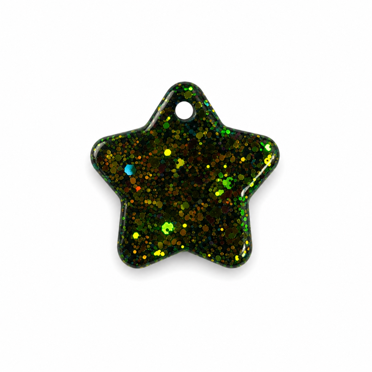 Hondentag groen glitter Ster