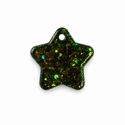 Hondentag groen glitter Ster