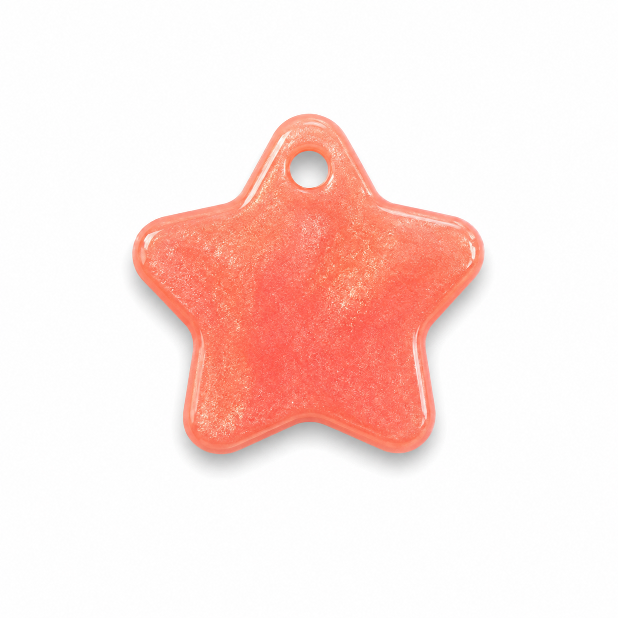 Hondentag zalm metallic Ster