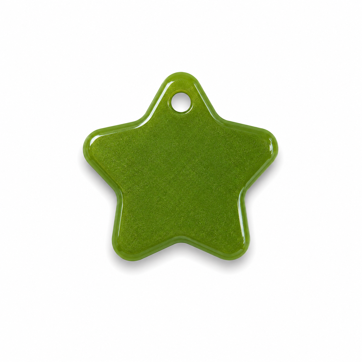 Hondentag groen metallic Ster