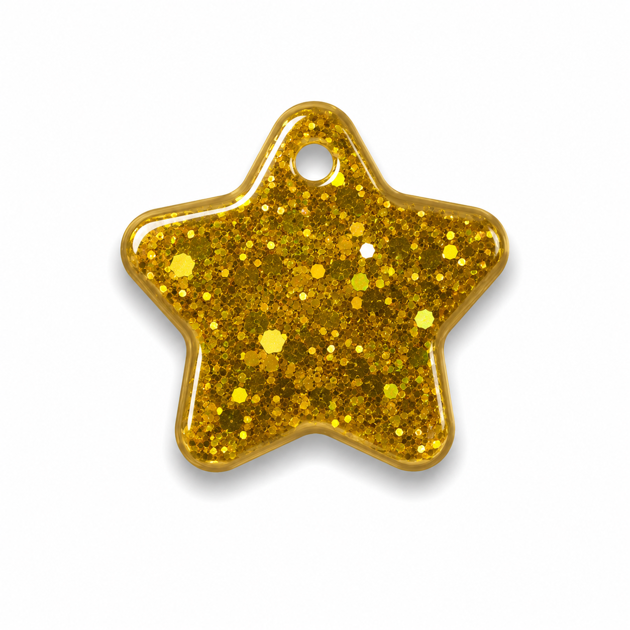 Hondentag goud glitter Ster