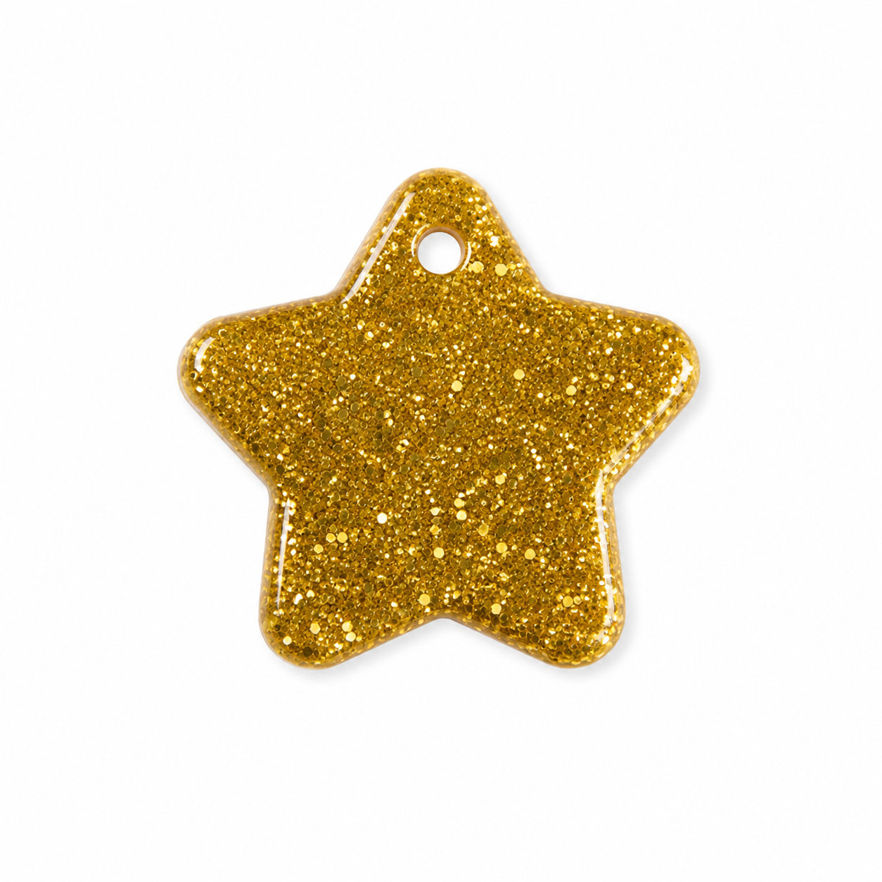 Hondentag goud glitter Ster