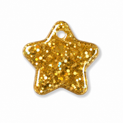Hondentag goud glitter Ster