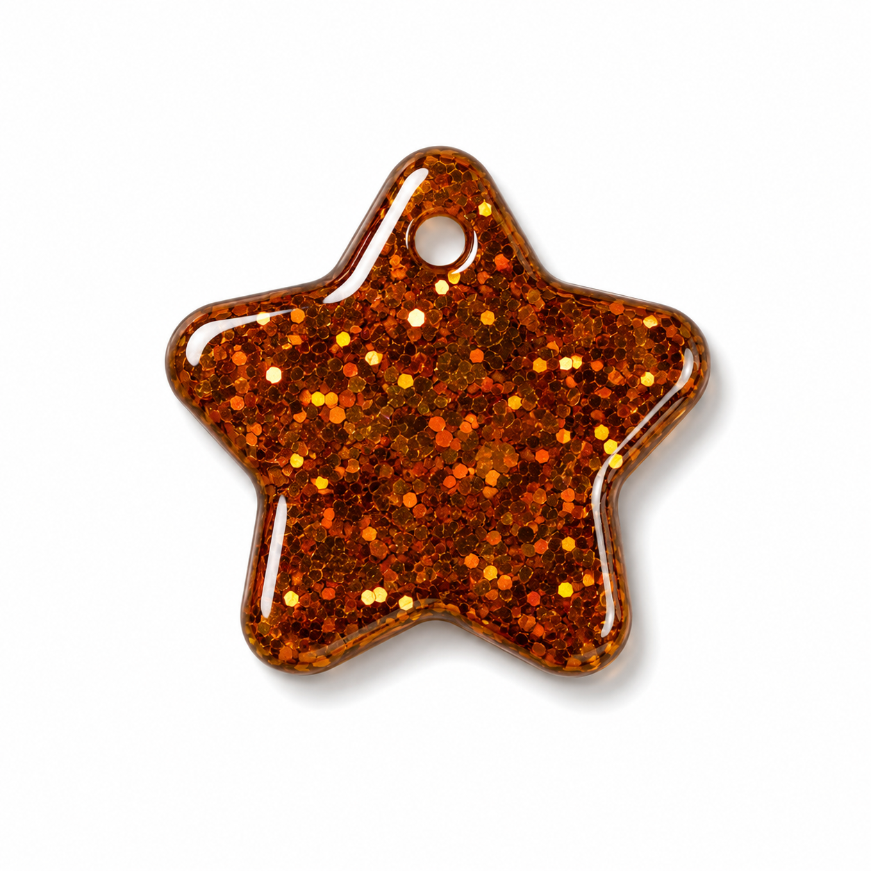 Hondentag bruin glitter Ster