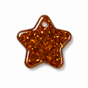 Hondentag bruin glitter Ster