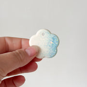 Tag bloem wit blauw