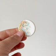 Tag rond wit met goude glitter