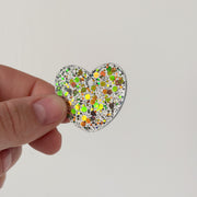 Hondentag hartje met glitters