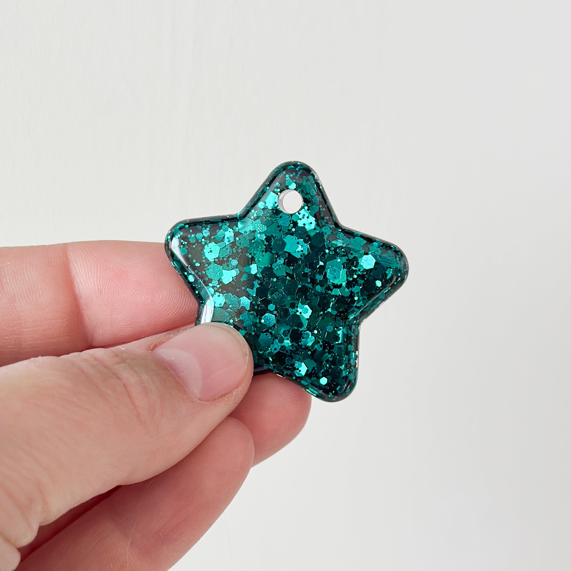 Tag ster groene glitter