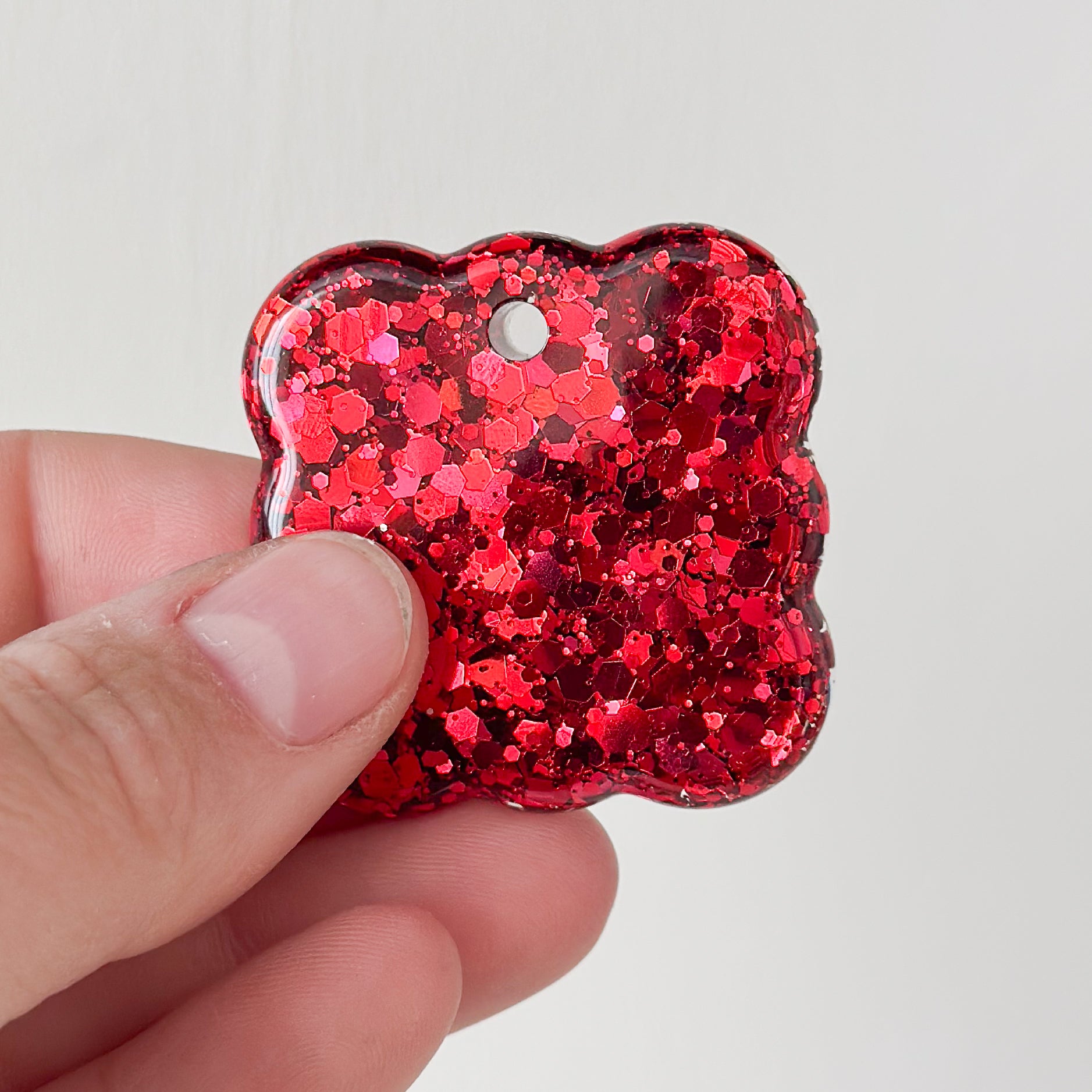 Hondentag rood glitter