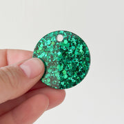 Tag rond groen glitters