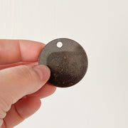 Tag rond bruin metallic