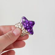 Tag ster paars champagne glitter