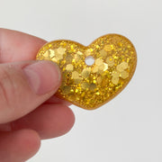 Hondentag hartje goude glitter