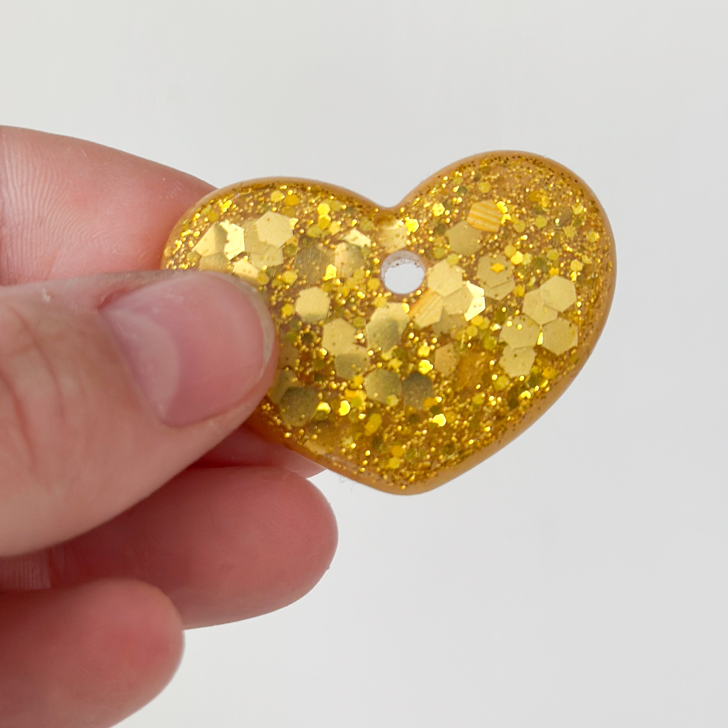 Hondentag hartje goude glitter