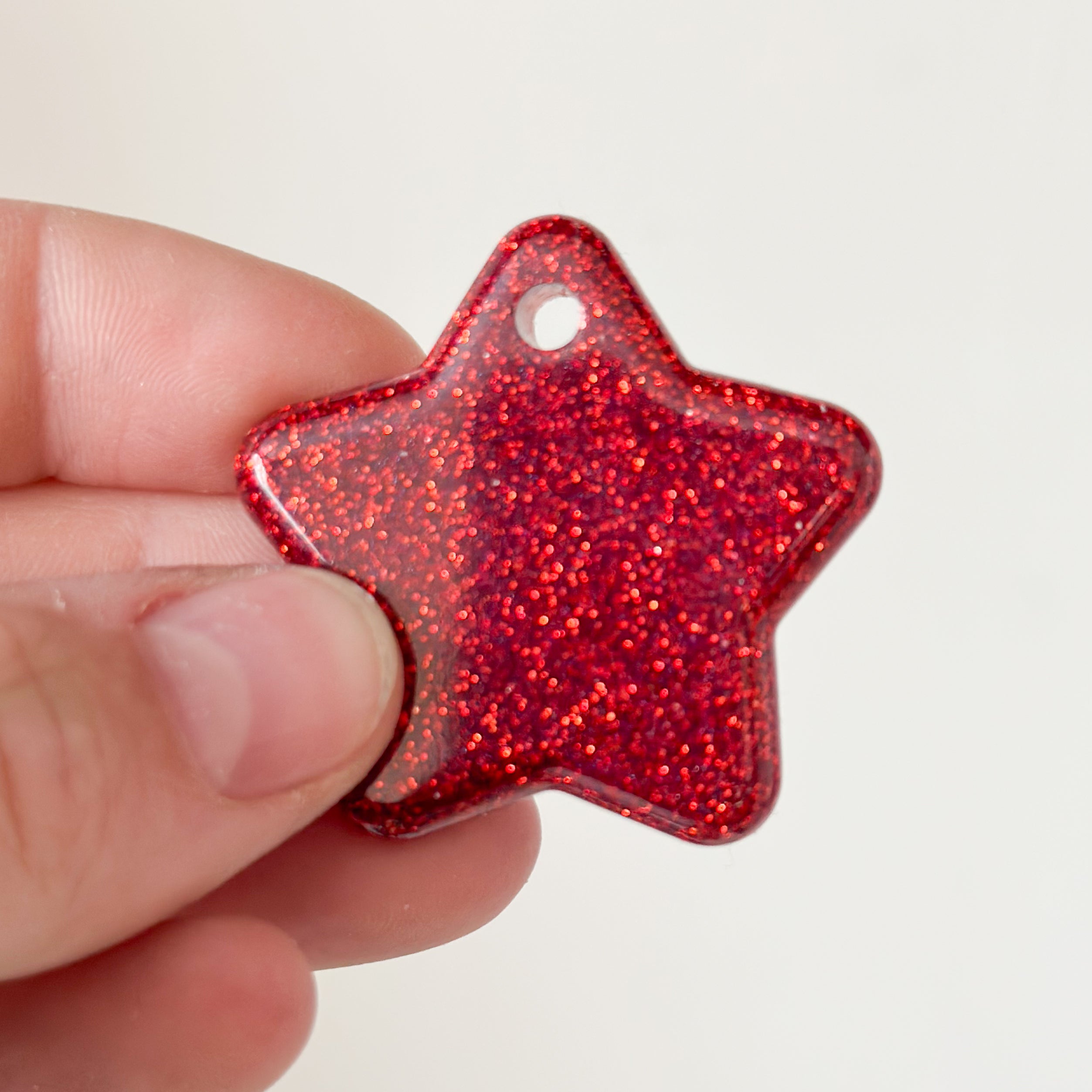 Tag ster rode glitter