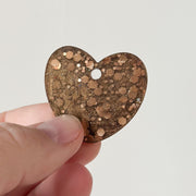 Hondentag hartje bruine glitters