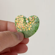 Hondentag hartje groen glitter