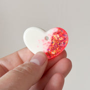 Hondentag hartje wit roze