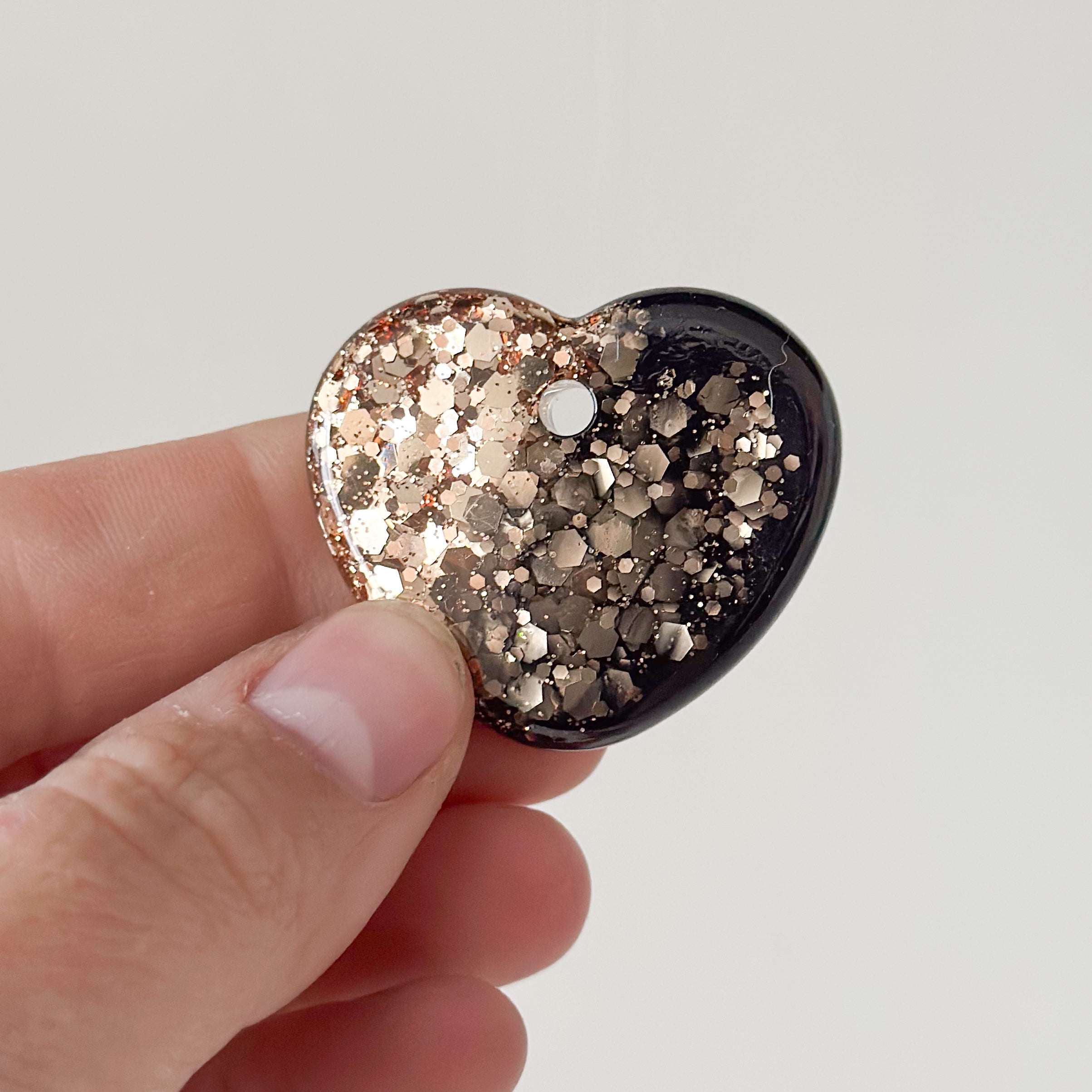 Hondentag hartje Zwart goud