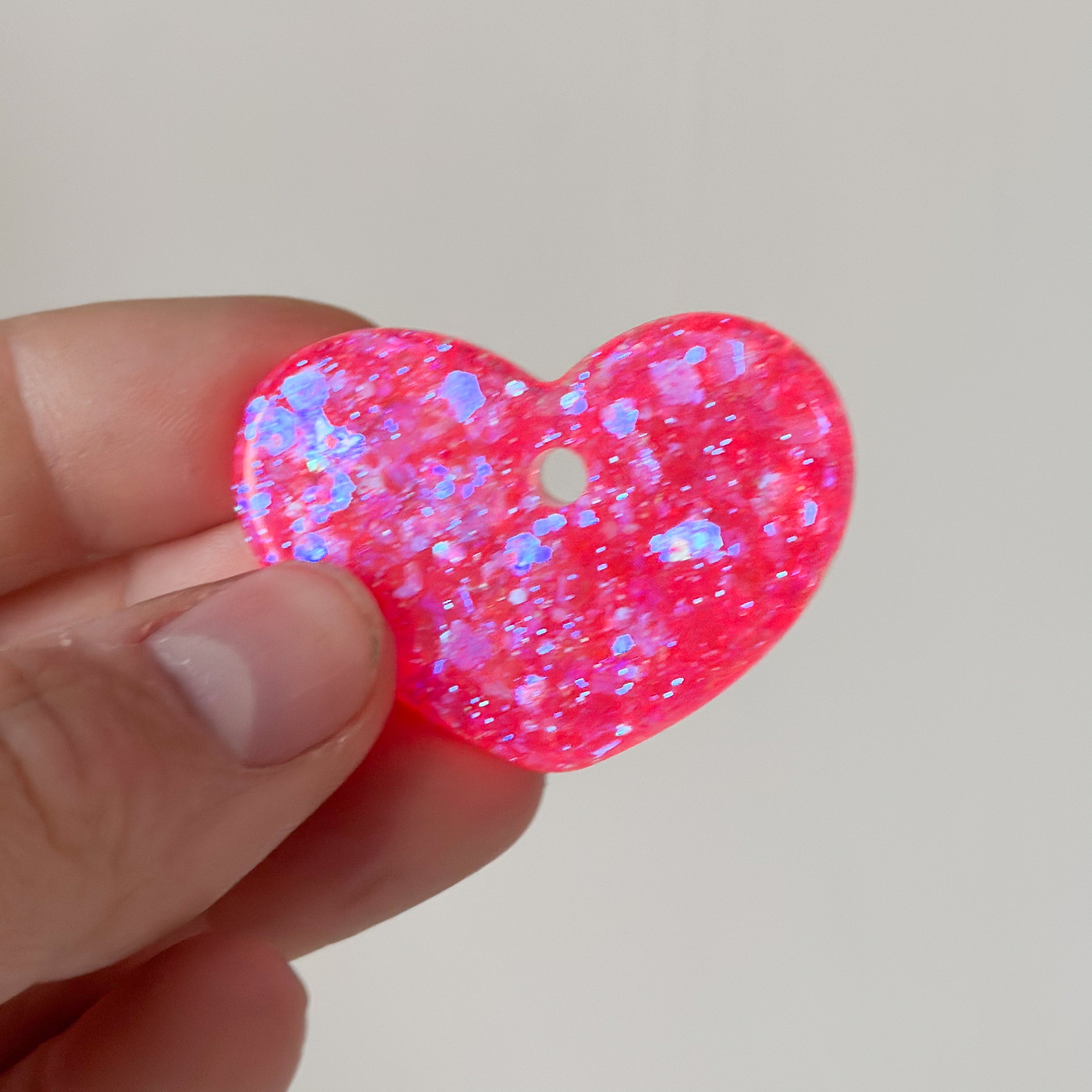 Hondentag hartje roze glitter